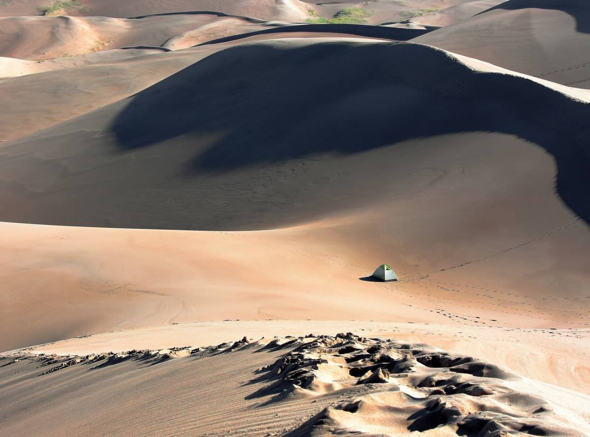 Great Sand Dunes National Park. Can you name a wilder place to set up camp?